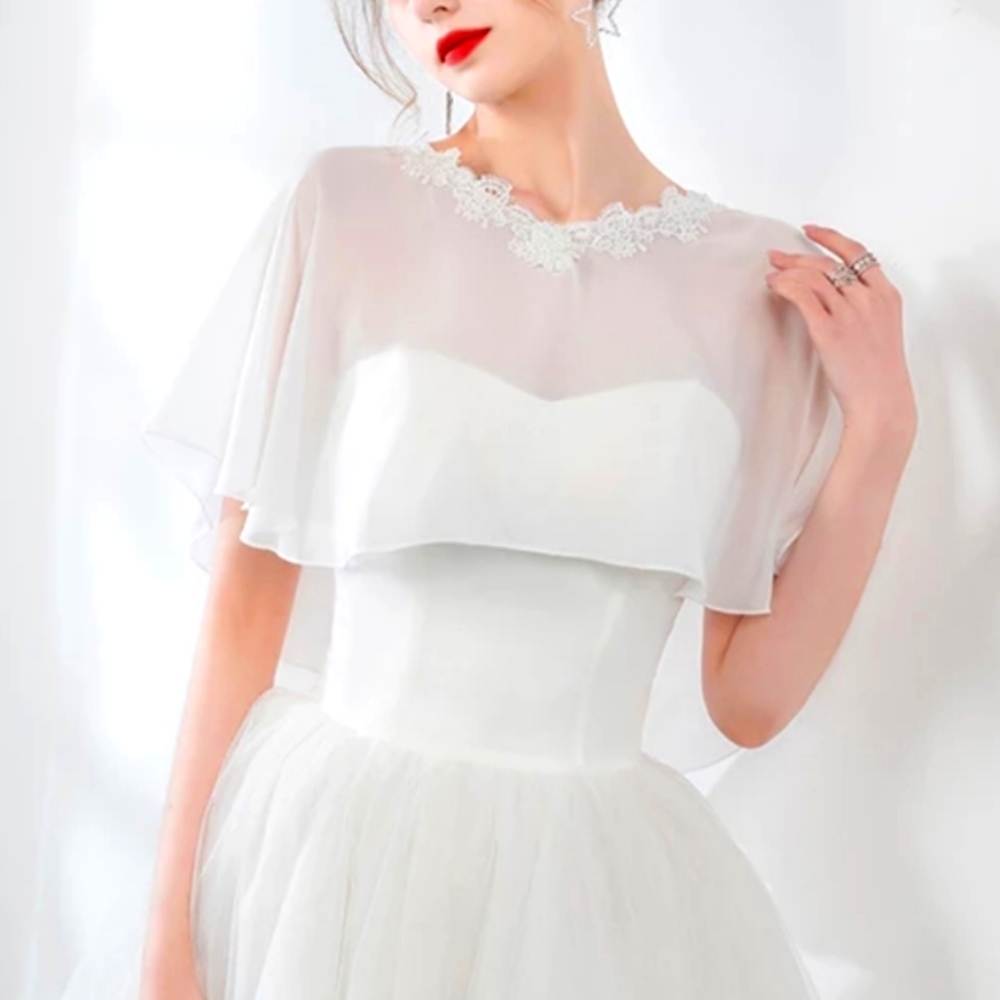 Evening Jackets for Woman Chiffon Bolero wedding shawl
